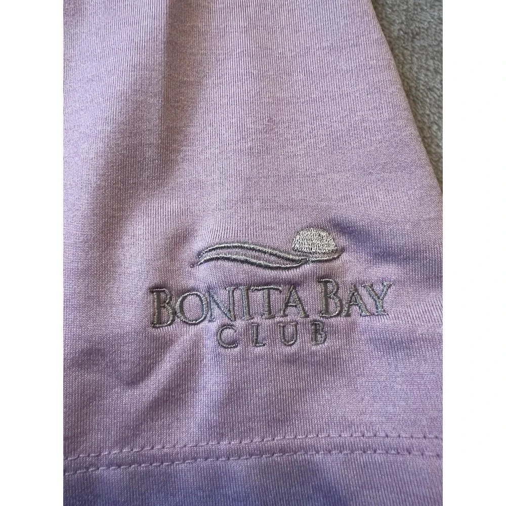 Nike Dri Fit  Shirt Mens XL Purple Bonita Bay Club Golf Short Sleeve Polo